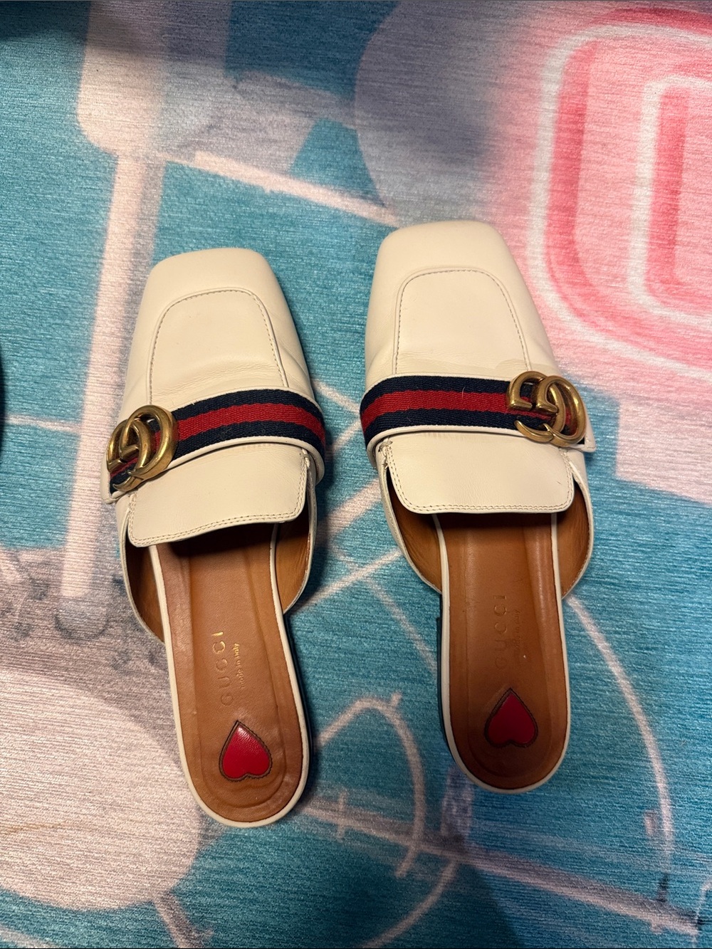 Gucci Peyton Mule in Cream